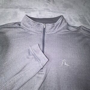 Rhoback Sweater Mens Small Gray Quarter Zip Performance Golf Pullover Athletic
